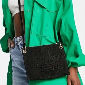 Urbancode suede crossbody bag in black